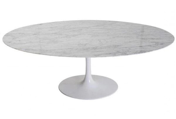 Tulip 2m Marble Oval Dining Table by Interior Secrets - AfterPay Available