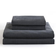 Velvet Corduroy King Quilt Cover Set Grey
