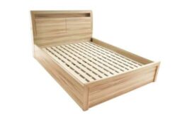 Victoria Bed Frame - Queen Size - Naked Cypress / Antique Oak