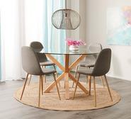 Waverley 4 Seater Dining Set With Samba Chairs Grey