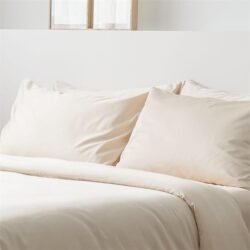 Weighted Blanket + Cotton Duvet Cover with 1 Pillow Case Pair Super Single / 5kg / Sandshell