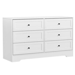 White 6-Drawer Chest