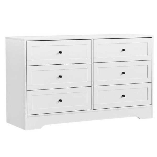 White 6-Drawer Chest
