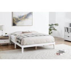 William Wood Bed Frame White - Queen