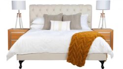 Winchester custom upholstery bed frame with choice of standard base