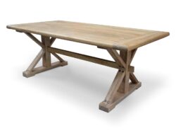 Winston 2m Reclaimed Elm Wood Dining Table - Rustic Natural by Interior Secrets - AfterPay Available