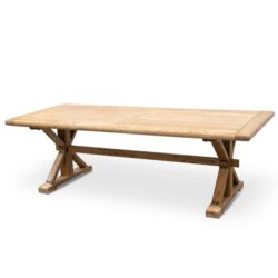 Winston Reclaimed 3m Elm Wood Dining Table - Rustic Natural by Interior Secrets - AfterPay Available
