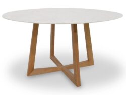 Zodiac 1.5m Round Marble Dining Table - Natural by Interior Secrets - AfterPay Available