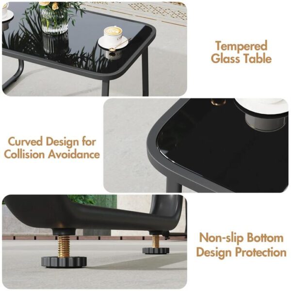 Advwin 4 Pieces Patio Furniture Set Outdoor Modern