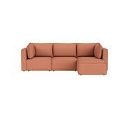 Belmore 3 Seater Modular Sofa With Ottoman Linden Rose