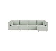 Belmore 4 Seater Modular Corner Sofa With Ottoman Green