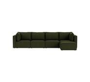 Belmore 4 Seater Modular Corner Sofa With Ottoman Mason Olive