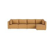Belmore 4 Seater Modular Corner Sofa With Ottoman Sumba Clay