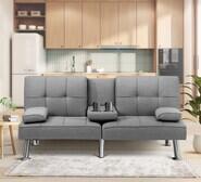 Benji Fabric 3 Seater Sofa Bed Grey
