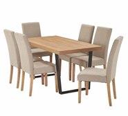 Bridge 6 Seater Dining Set With Avenue Chairs Brown