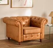 Carlotta 1 Seater Sofa Brown