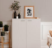 Dawn 2 Door Shoe Cabinet White