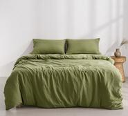 Dreamaker Double Quilt Cover Set Olive