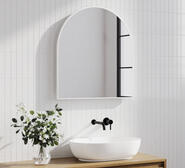 Elora 85Cm Arched Mirror White