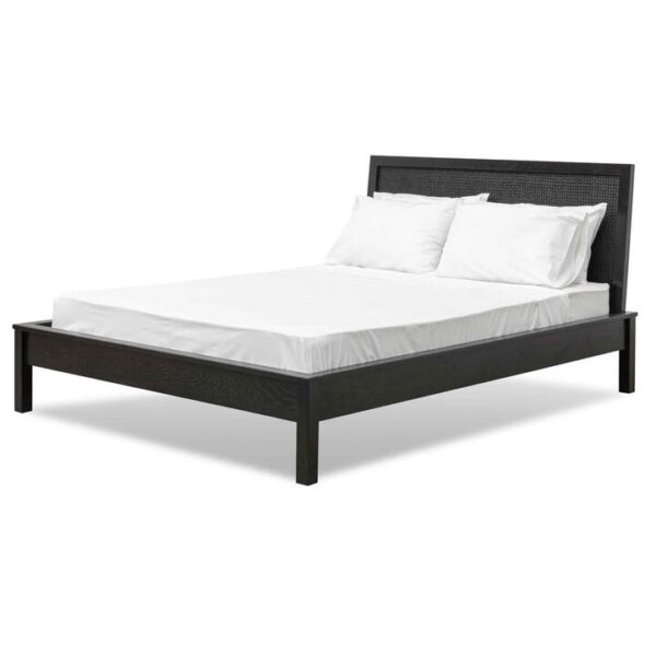 Ex Display - Molina Wooden Queen Bed Frame - Black by Interior Secrets - AfterPay Available