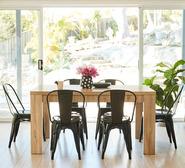 Havana 6 Seater Dining Set With Replica Tolix 2.0 Chairs Black