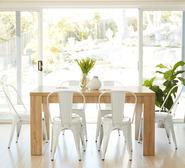 Havana 6 Seater Dining Set With Replica Tolix 2.0 Chairs White