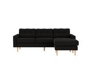 Jazz 3 Seater Chaise Black