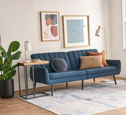 Larkin 3 Seater Futon Blue
