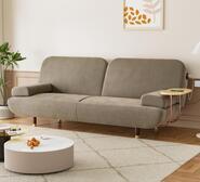 Lawson Futon Sofa With Charging Port Khaki 3 Seater