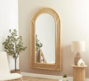 Malia 180Cm Rattan Arch Mirror Neutral