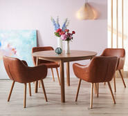 Niva 4 Seater Dining Set With Nicki Chairs Brown