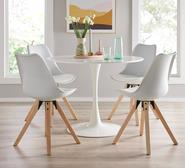 Replica Tulip 4 Seater Dining Set With Dimi Chairs White