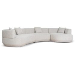 Roly Modular Right Chaise Sofa - Coral Natural Linen by Interior Secrets - AfterPay Available
