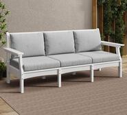 Sutherland Black 3 Seater Outdoor Lounge White