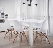 Verona 6 Seater Dining Set With Replica Eames Chairs White