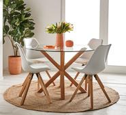 Waverley 4 Seater Dining Set With Dimi Chairs White