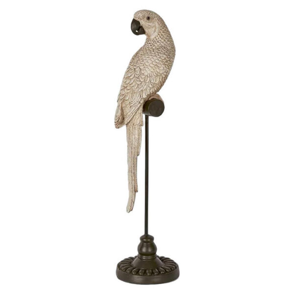 Amabela Parrot Sculpture, Small, Antique White