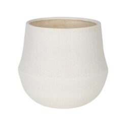 Ana Polystone Planter Pot, Small, Chalk