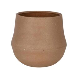 Ana Polystone Planter Pot, Small, Clay
