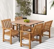 Armin 4 Seater Outdoor Dining Set Neutral