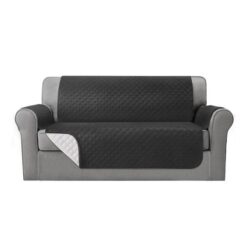 Artiss Sofa Cover Quilted Couch Covers 100% Water Resistant 3 Seater Dark Grey