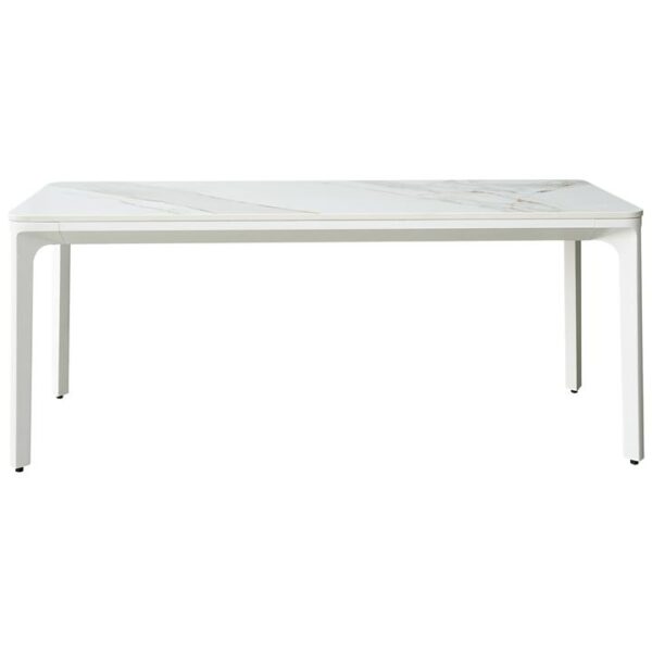 BKC Heel S Commercial Grade Indoor / Outdoor Minimalist Coffee Table, 120cm, Calacatta Oro / White