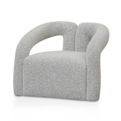 Barta Armchair - Charcoal White Boucle by Interior Secrets - AfterPay Available