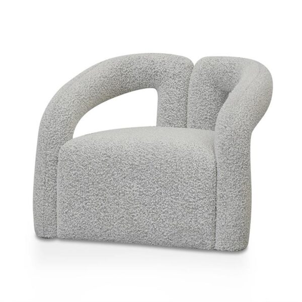 Barta Armchair - Charcoal White Boucle by Interior Secrets - AfterPay Available