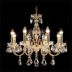 Basel Asfour Crystal Chandelier, 8 Arm, Gold