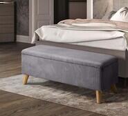 Bassel Storage Ottoman Grey