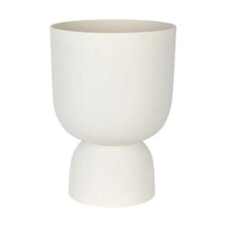 Blanche Polystone Planter Pot, Large, Chalk