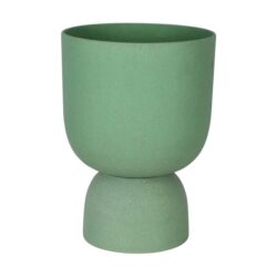 Blanche Polystone Planter Pot, Large, Green