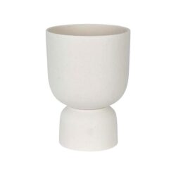 Blanche Polystone Planter Pot, Medium, Chalk