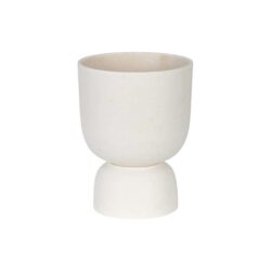 Blanche Polystone Planter Pot, Small, Chalk